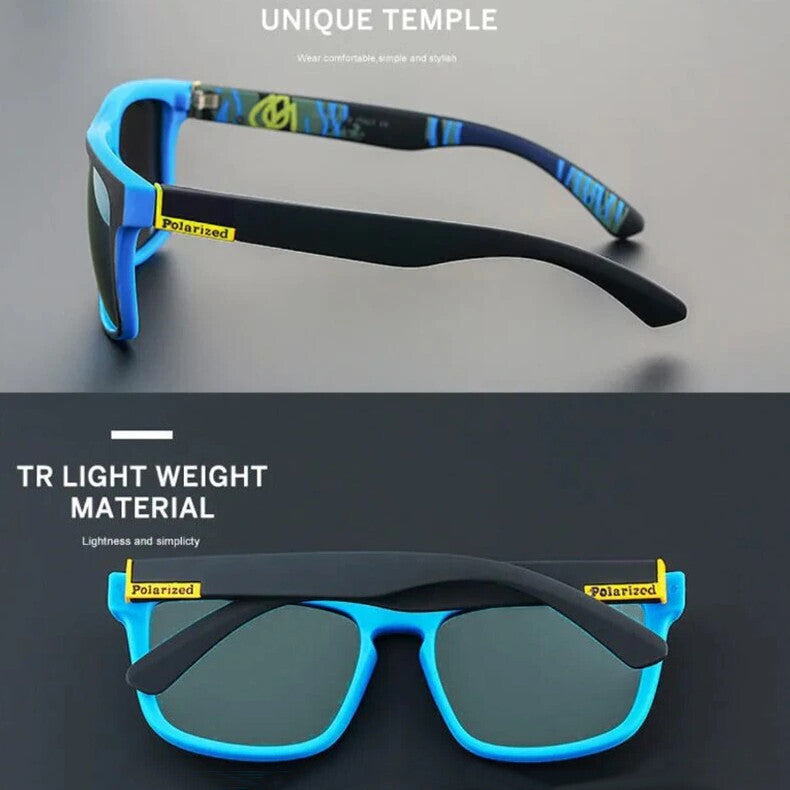 Schwarz-blaue polarisierte Sonnenbrille