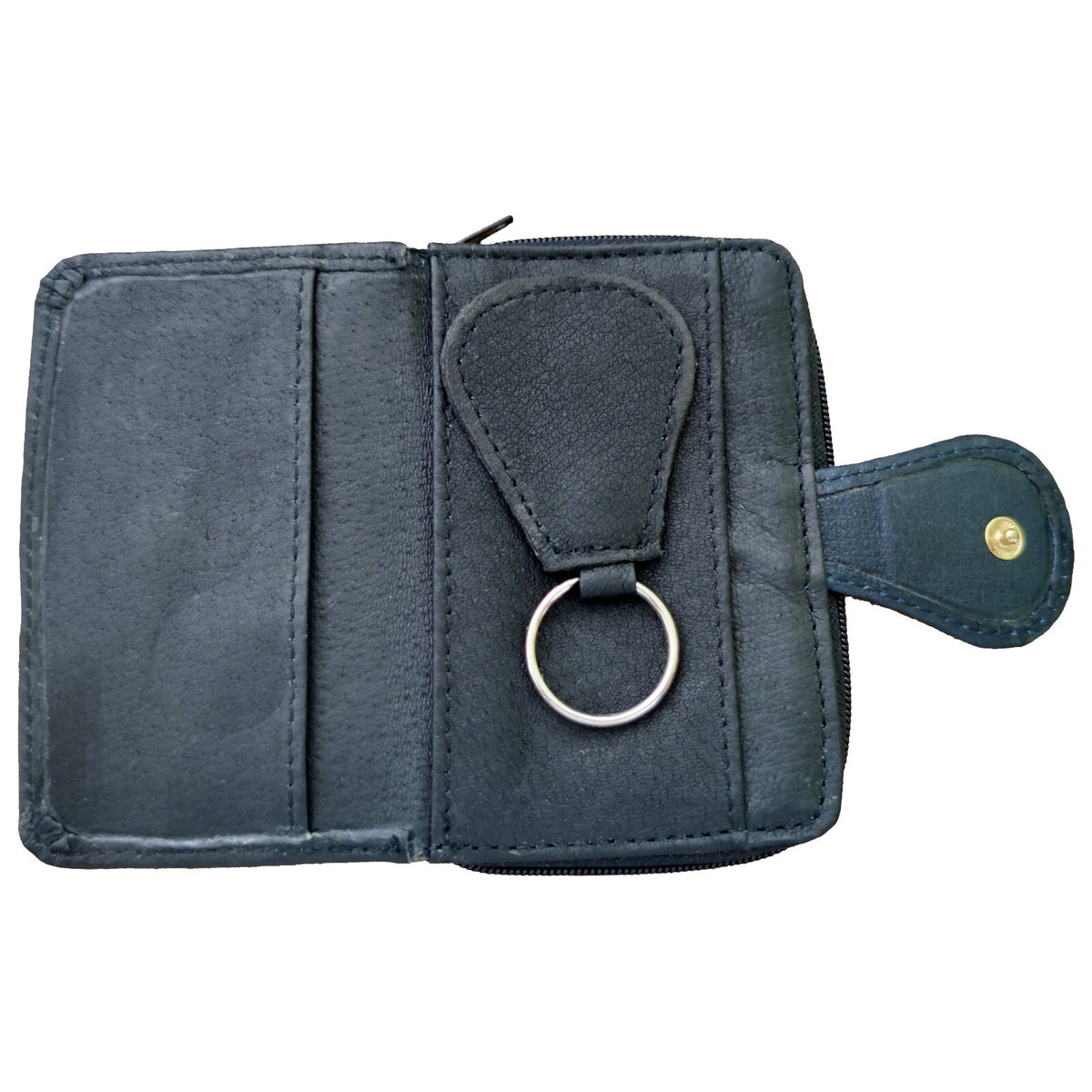 Geldbeutel Portemonnaie Geldbörse Brieftasche Schwarz + Schlüsselanhänger G1230 - 3KShop.de