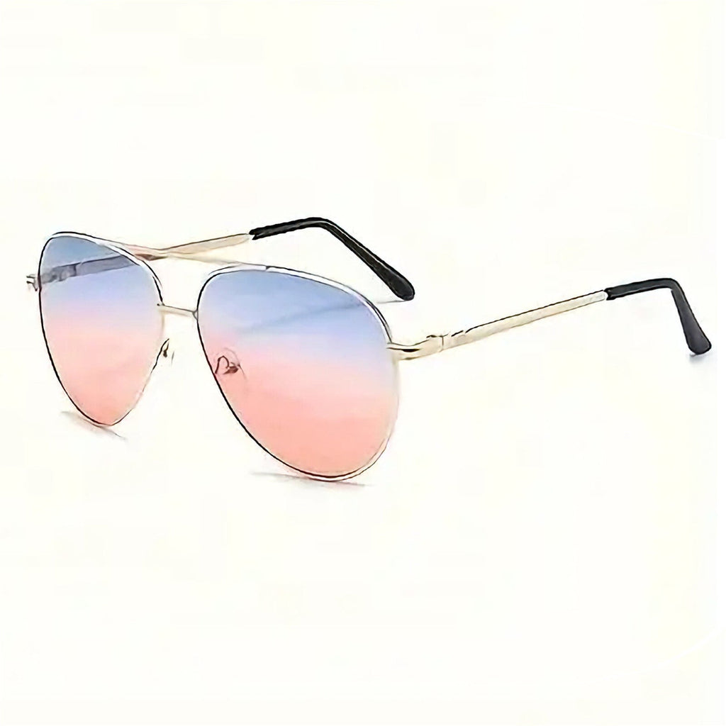 Schwarz-rot-goldene Piloten-Sonnenbrille