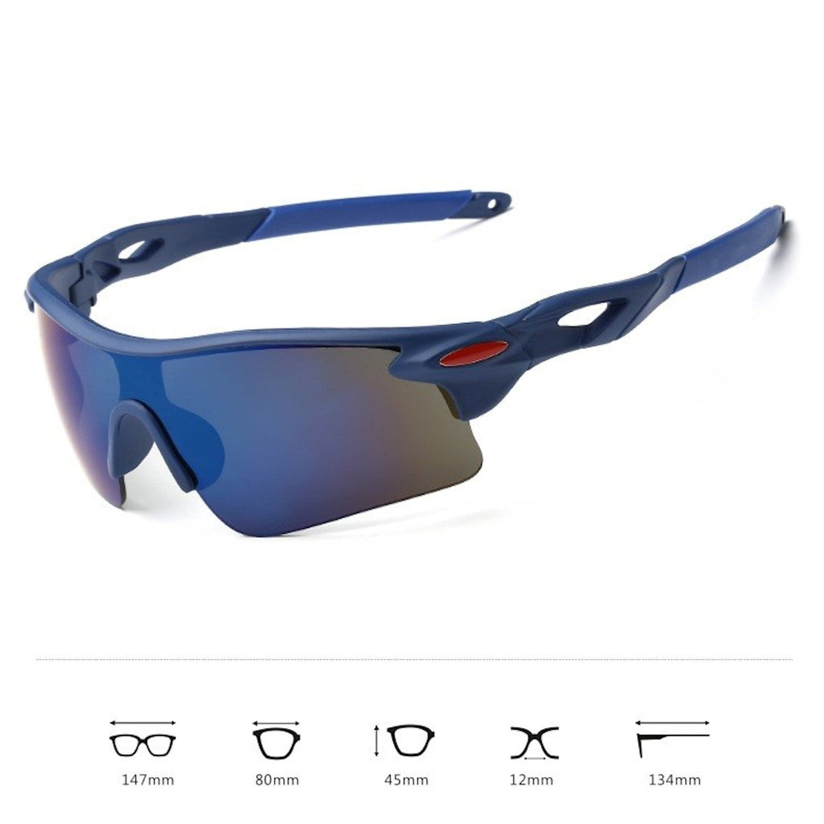 Blaue Sport-Sonnenbrille X1 für Rennrad
