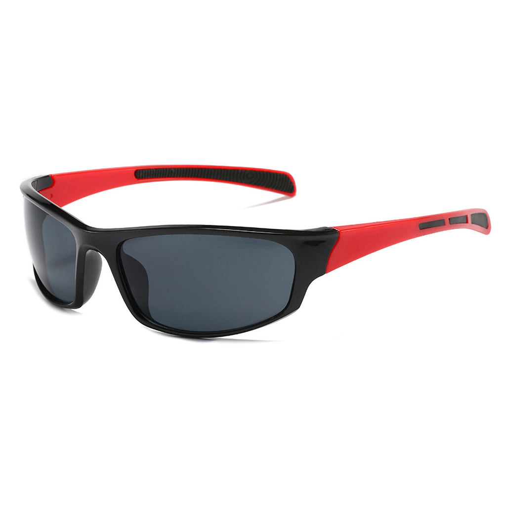 Schwarz-rote Sport-Sonnenbrille X8