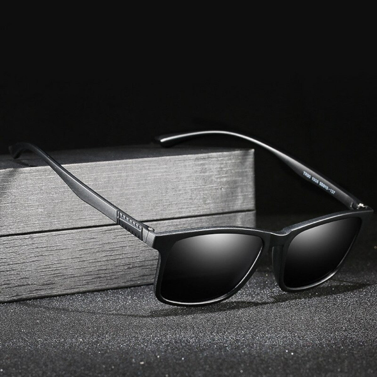 Schwarze TR90 Men-in-Black Sonnenbrille