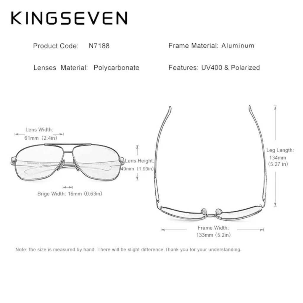 Kingseven N7188 polarisierte Piloten-Sonnenbrille