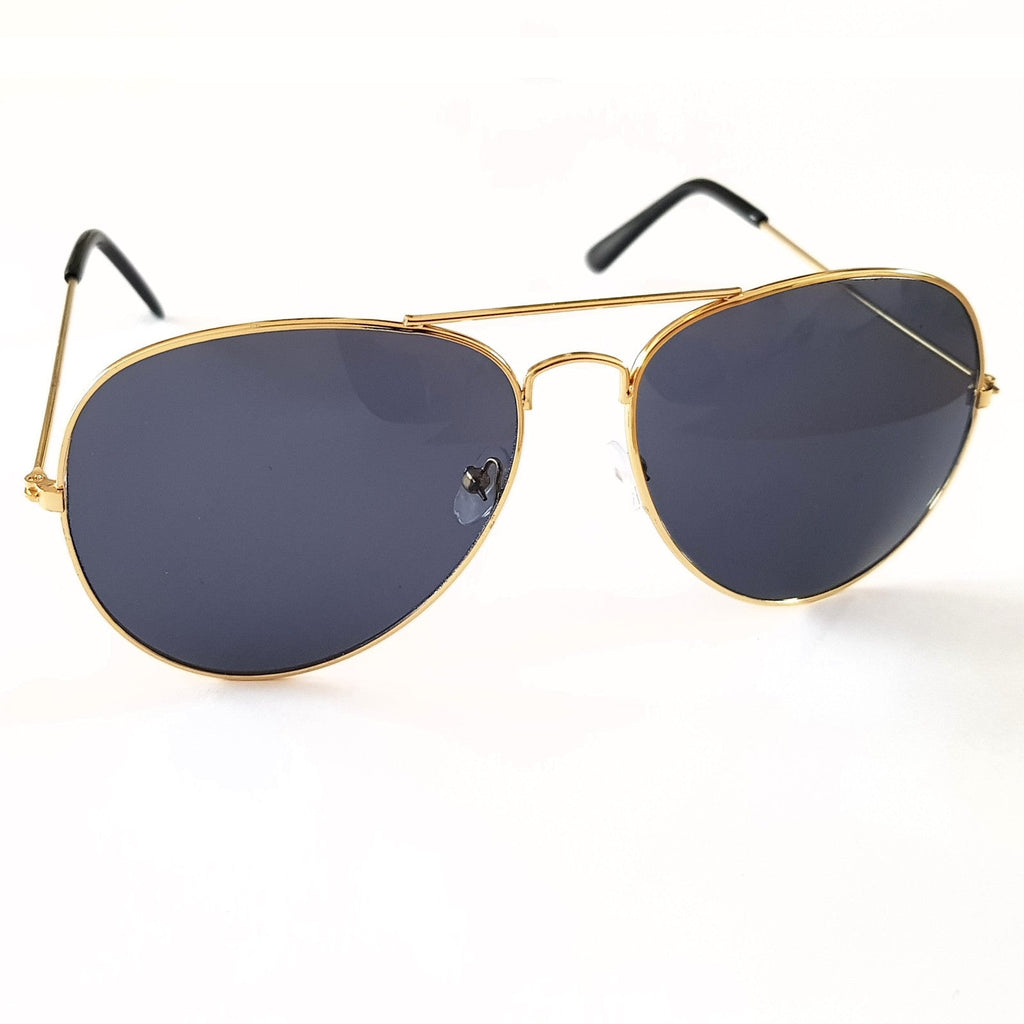 Gold-graue Piloten-Sonnenbrille