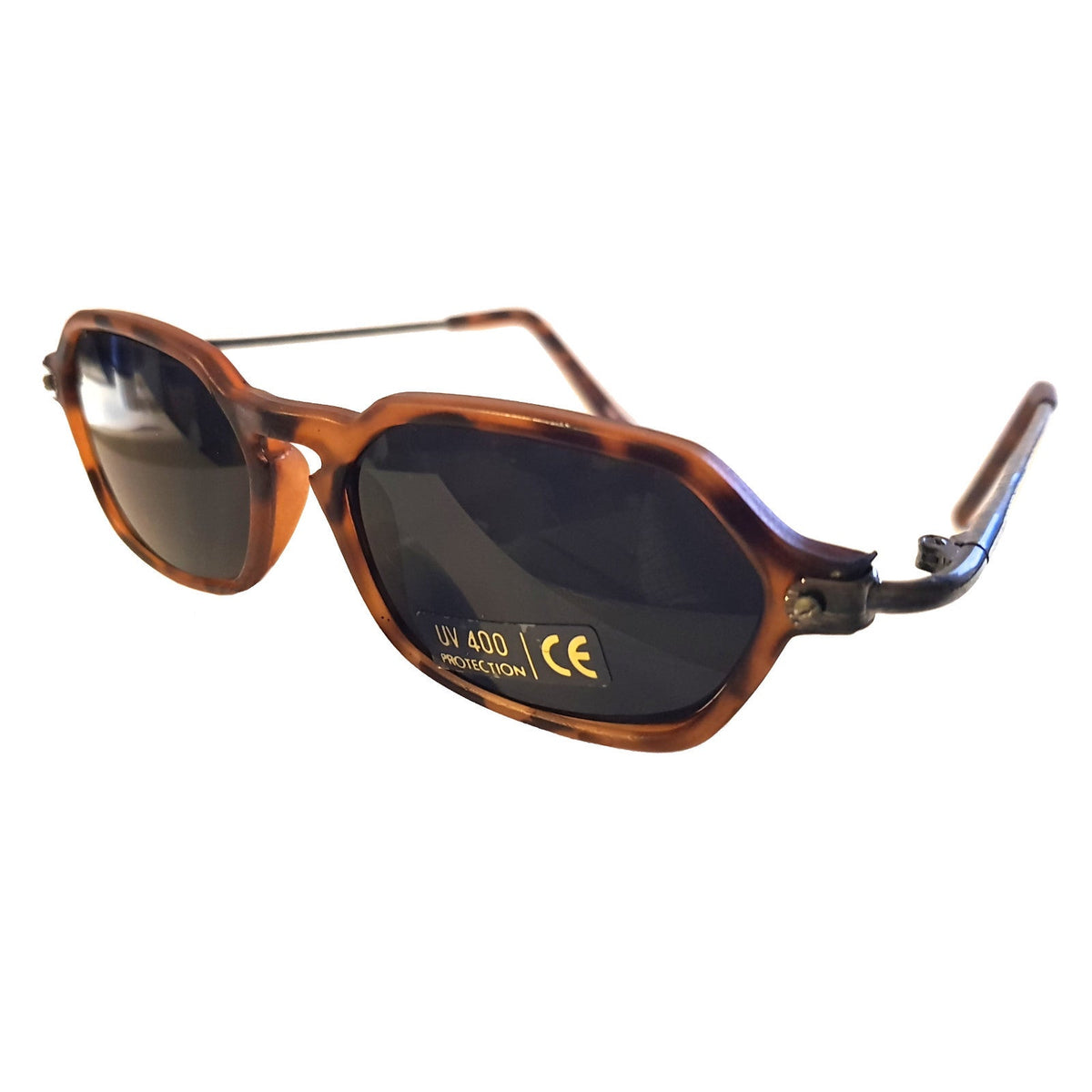 Braune Designer Damen-Sonnenbrille mit grünen Gläsern
