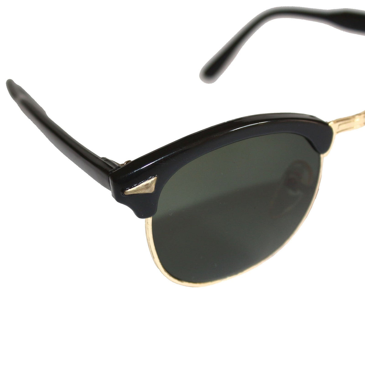 Schwarz-goldene Vintage Sonnenbrille