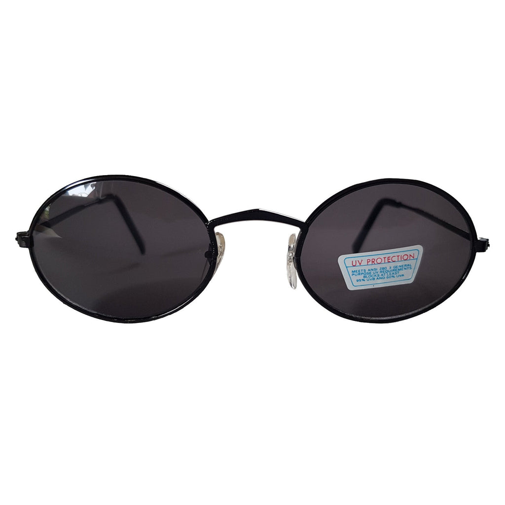 Runde schwarze Steampunk-Sonnenbrille verspiegelt