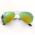 Silber-goldene verspiegelte Piloten-Sonnenbrille