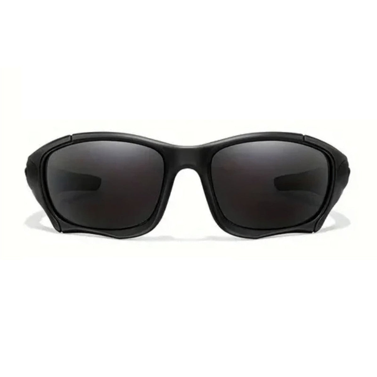 Schwarze Sport-Sonnenbrille aus Polycarbonat