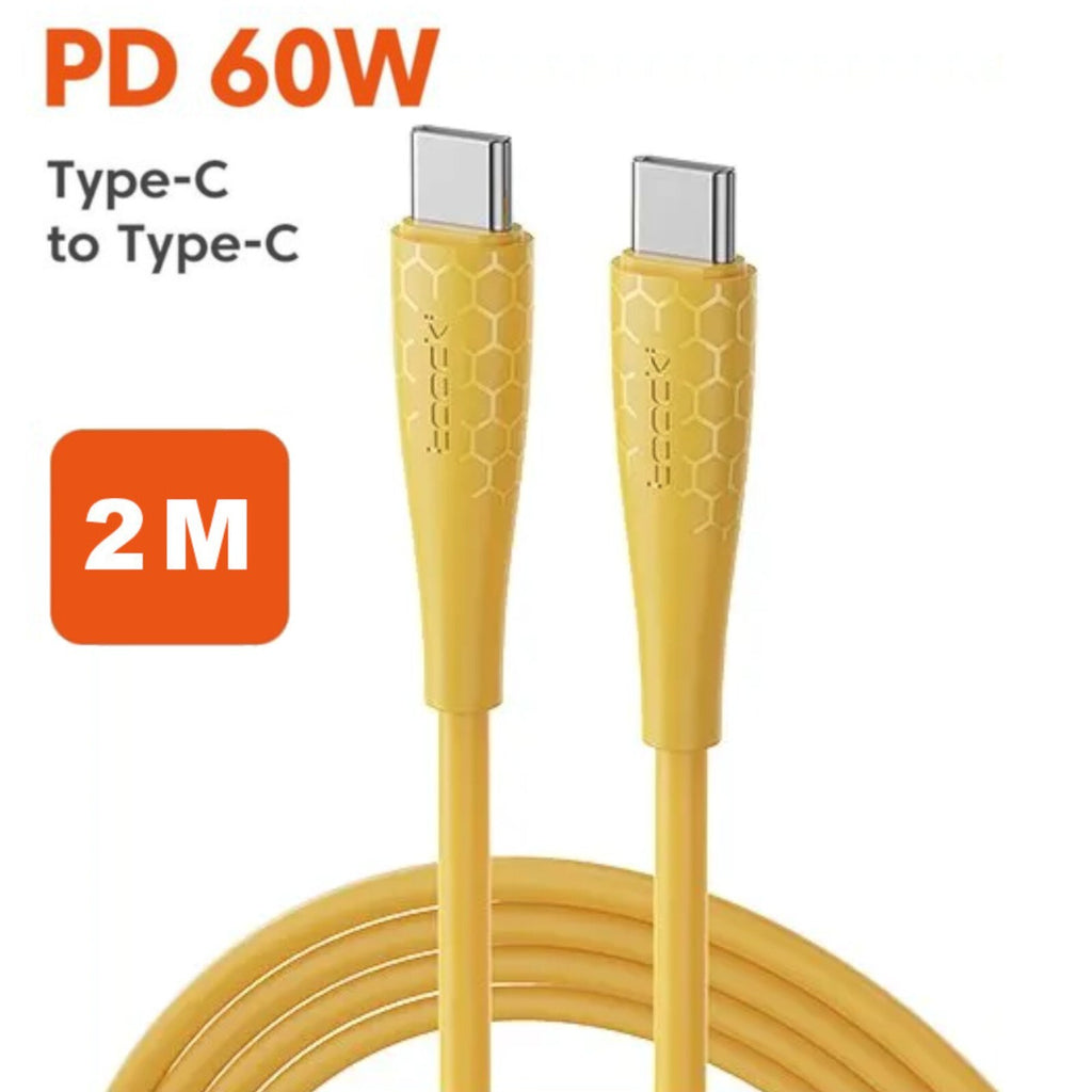 60 Watt Turbo Schnell Ladekabel USB Typ C Datenkabel Handy Silikon Nylon Toocki - 3KShop.de