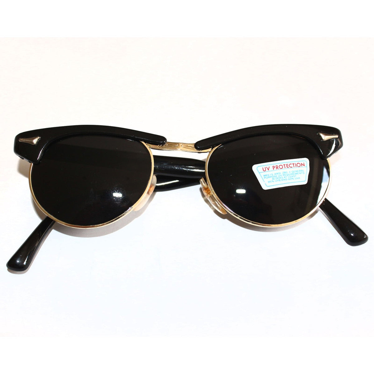 Schwarz-goldene Vintage Sonnenbrille