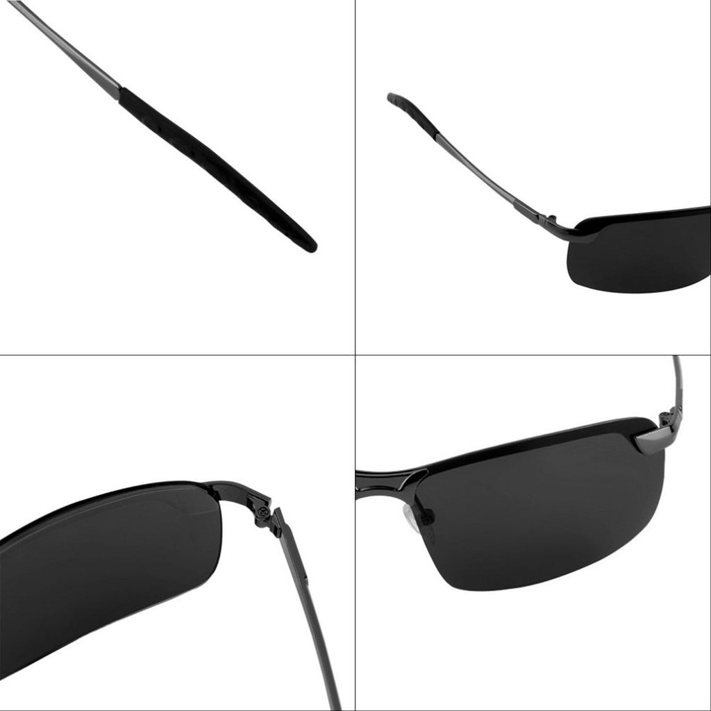 Schwarze Matrix-Sonnenbrille mit polarisierten Gläsern