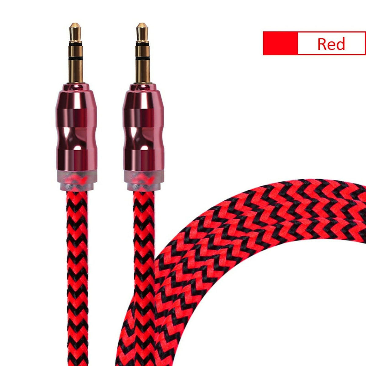 Premium Stereo Kopfhörer Anschlusskabel Nylon 1m 3,5mm Klinke Stecker - 3KShop.de