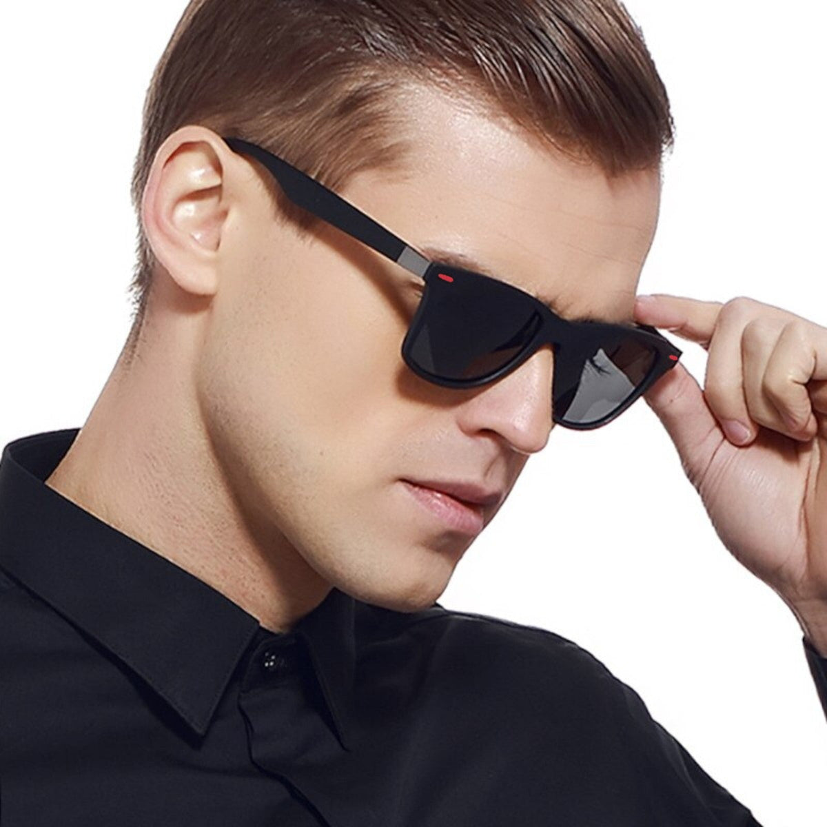 Mattschwarze polarisierte Blues-Brothers-Sonnenbrille