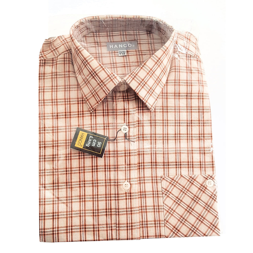 Hanco Herren Hemd Oberhemd Freizeithemd langarm kariert Gr. 39/40 extra lang - 3KShop.de