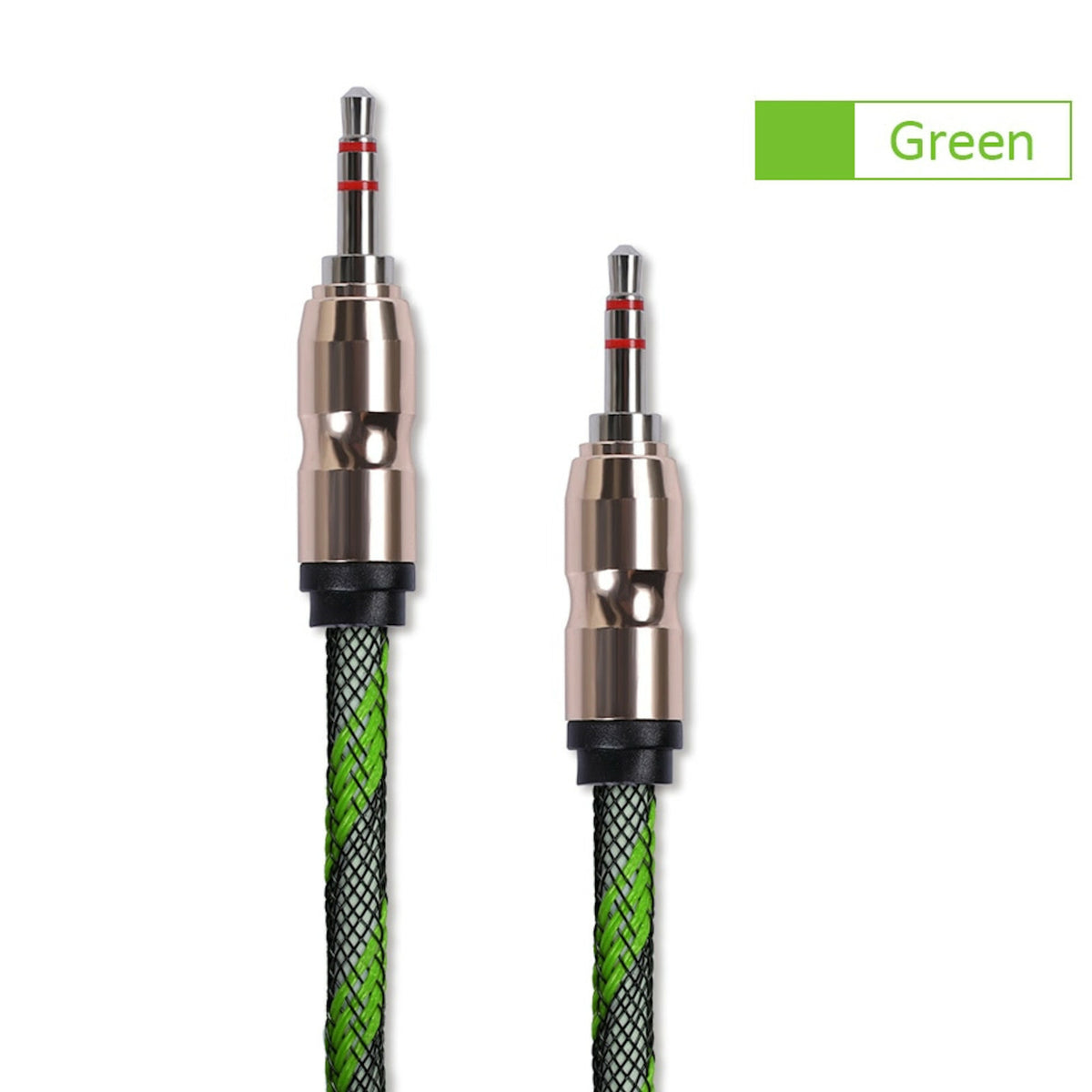 Premium Stereo Kopfhörer Anschlusskabel Nylon 1m 3,5mm Klinke Stecker>Stecker T1 - 3KShop.de