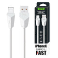1m USB Schnellladekabel Schnell Ladekabel Sync Datenkabel für Apple iPhone weiß - 3KShop.de