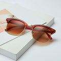 Braune Vintage Unisex-Sonnenbrille