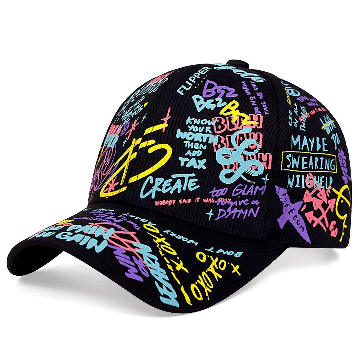 Unisex Graffiti-Basecap aus Baumwolle