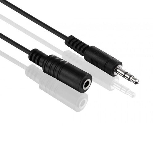 1m Audio Kabel 3,5mm Klinke Verlängerung Verlängerungskabel Klinkenkabel schwarz - 3KShop.de