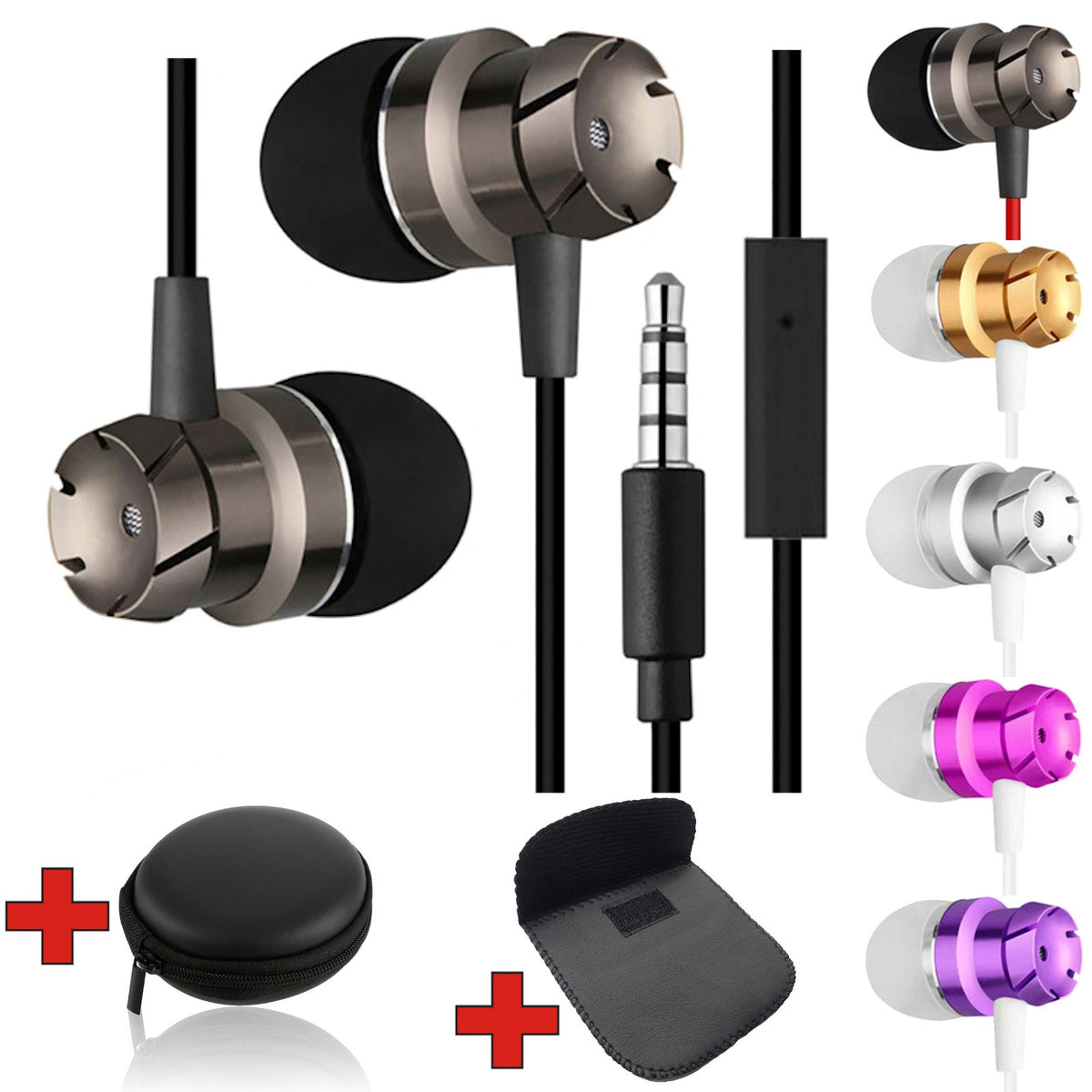 Super Bass Turbine Metall Kopfhörer In-Ear Headset Ohrhörer mit Mikrofon +Tasche - 3KShop.de