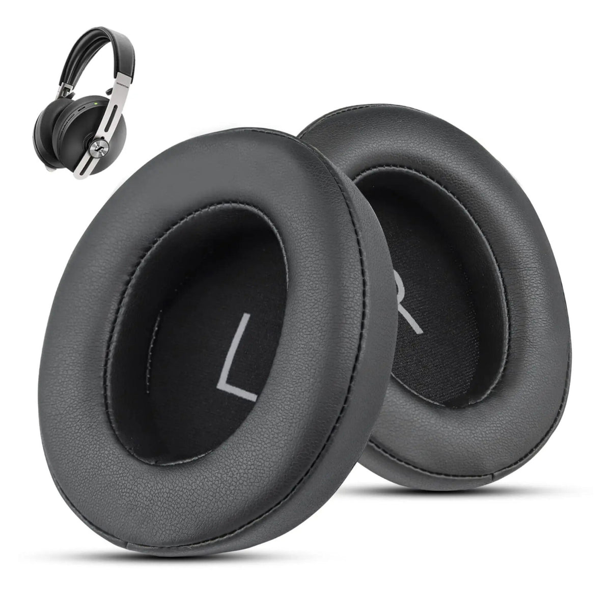 Ohrpolster für Sennheiser Momentum 3 Over Ear Kunstleder Schwarz mit Einrastring - 3KShop.de