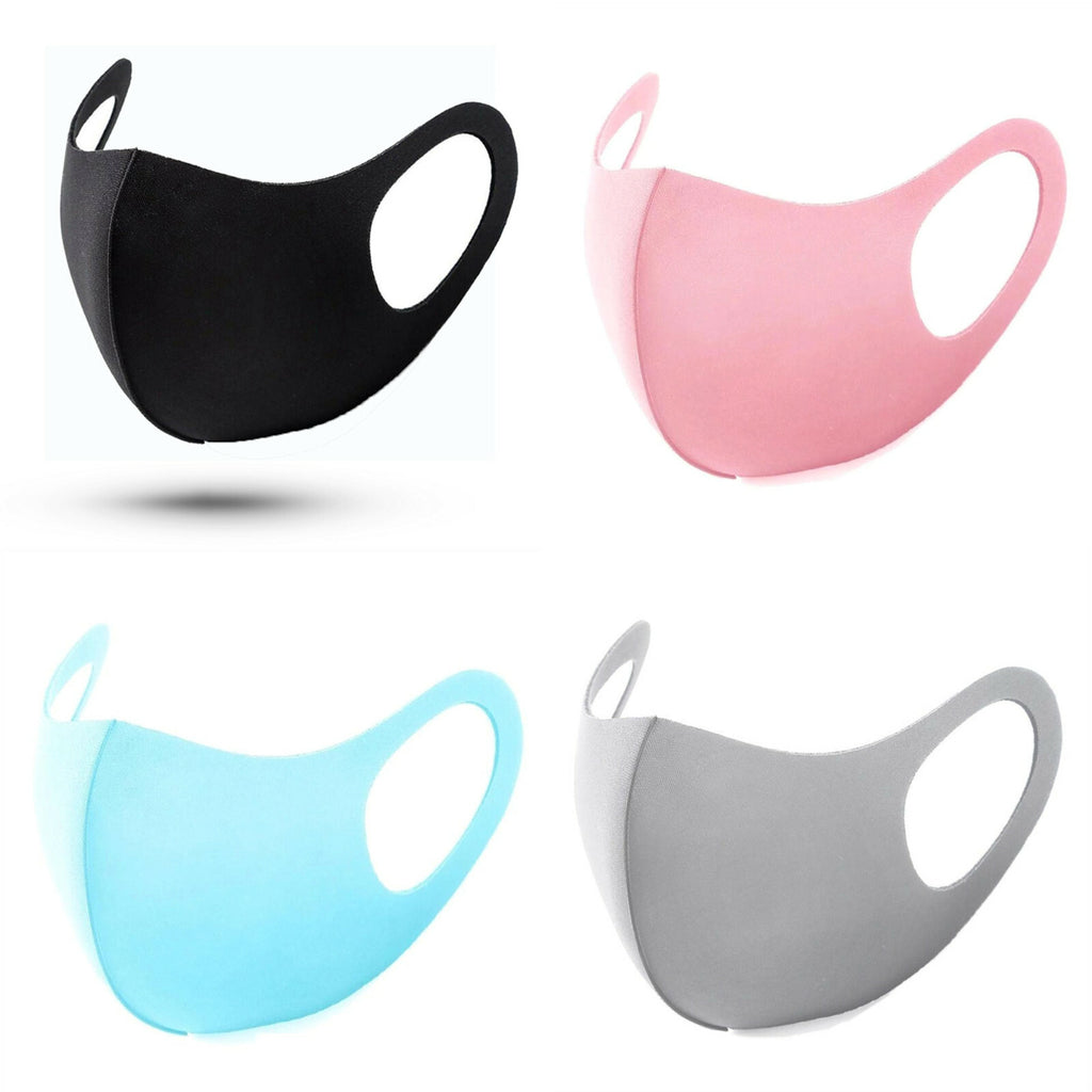 Mundschutz Behelf-Mund-Nasen-Atem-Schutz Maske Waschbar Schwarz Pink Blau Grau - 3KShop.de