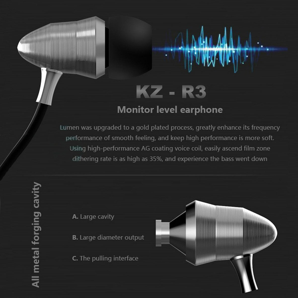KZ R3 Professional Metal In-Ear-Kopfhörer