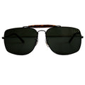 Gold-schwarze Piloten-Sonnenbrille im Porsche-Stil