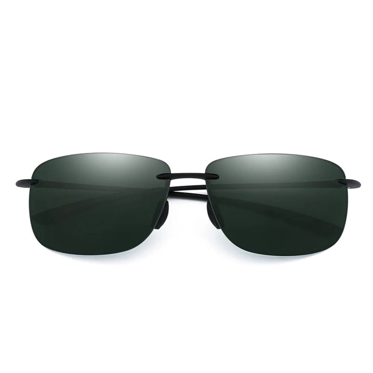 Rahmenlose Matrix-Sportbrille mit schwarz-grünen G15-Gläsern
