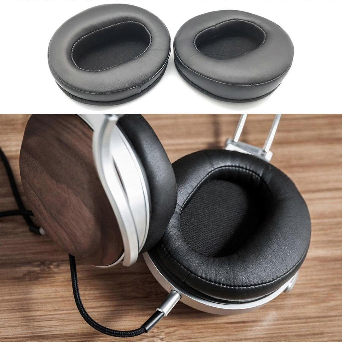 Ohrpolster für Denon Kopfhörer AH-D2000 D5000 D5200 D7000 D7200 D9200 schwarz - 3KShop.de