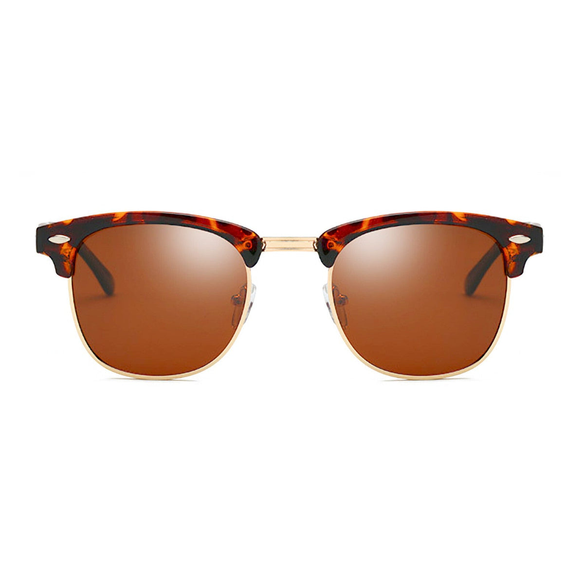 Braune Vintage Sonnenbrille im Leoparden-Look