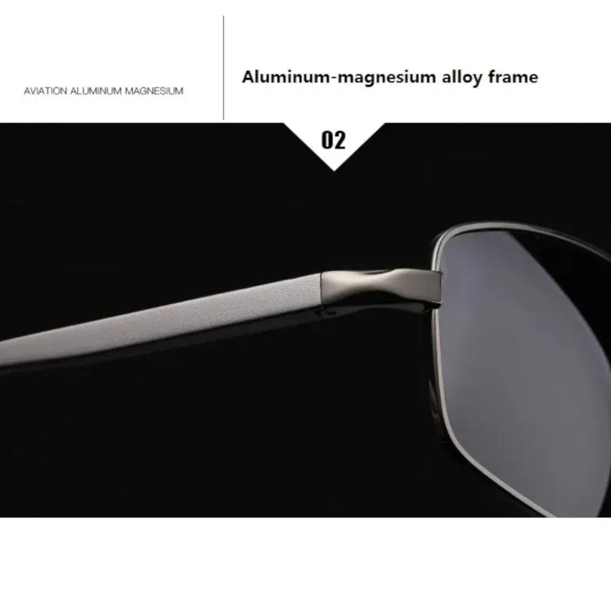 Gunmetal Piloten-Sonnenbrille aus Aluminium-Magnesium