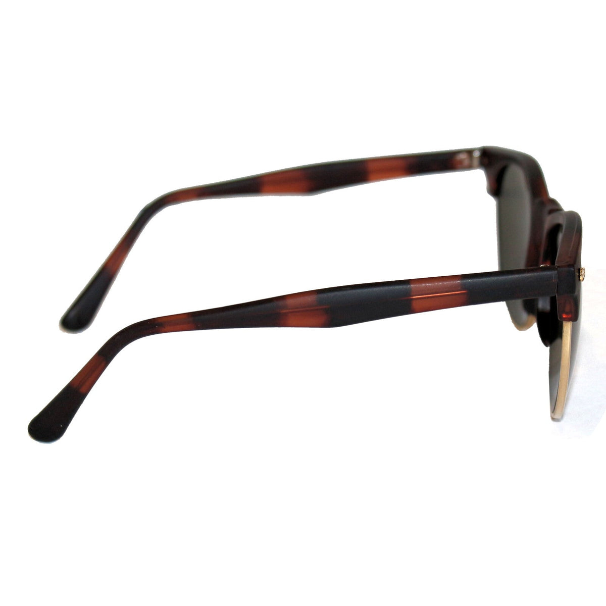 Mattbraune Vintage-Retro-Sonnenbrille im Unisex-Design
