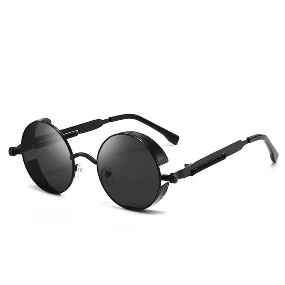 Runde schwarze Steampunk-Sonnenbrille