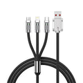 1,2m 3in1 USB Typ C, Micro USB, 6Pin Kabel Multi Micro Schnell Ladekabel schwarz - 3KShop.de