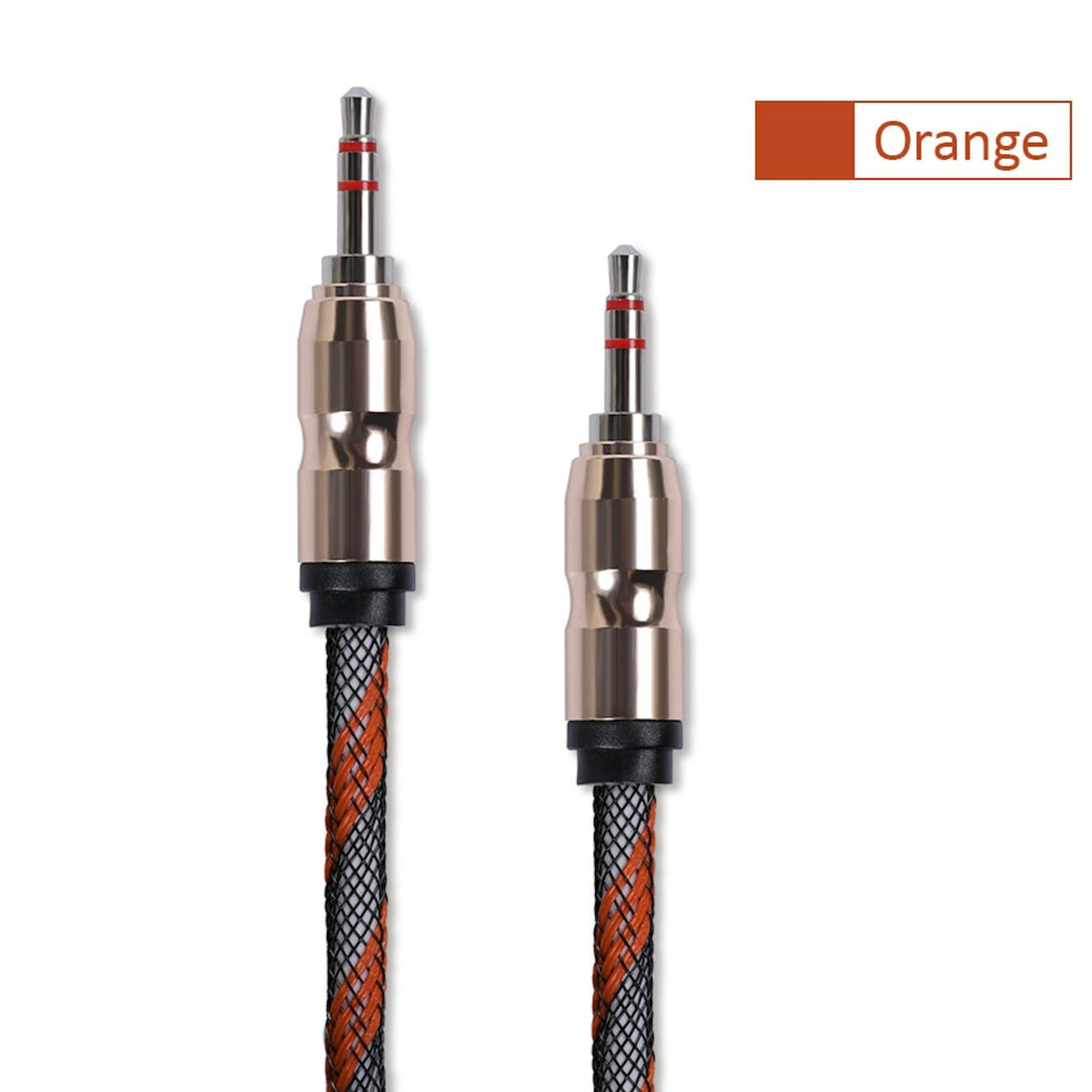 Premium Stereo Kopfhörer Anschlusskabel Nylon 1m 3,5mm Klinke Stecker>Stecker T1 - 3KShop.de