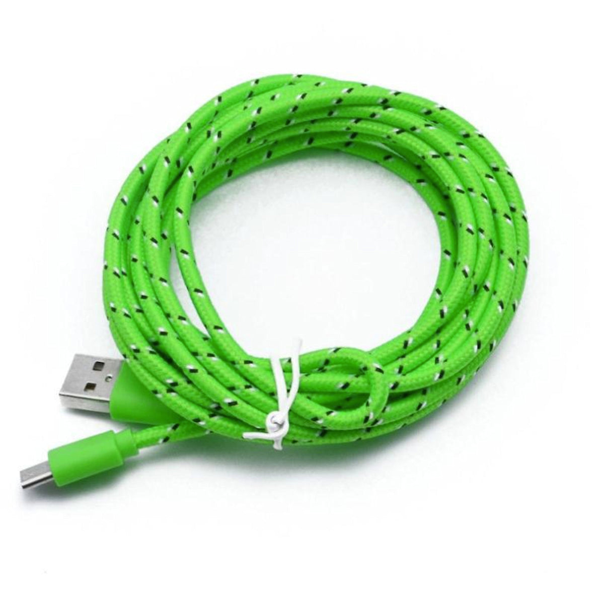 1m USB Typ C Stoffkabel X Ladekabel Sync Datenkabel grün S8 Sony Huawei HTC - 3KShop.de