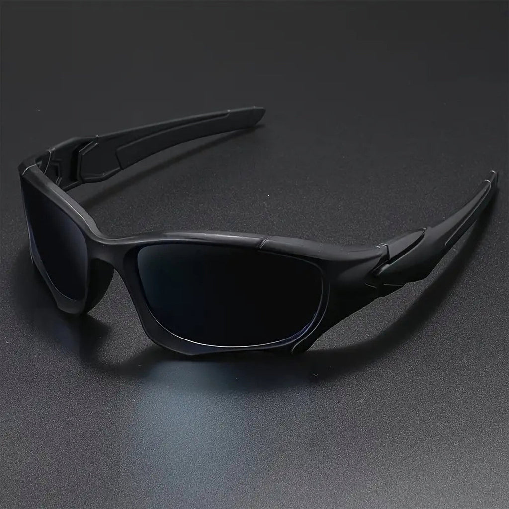 Schwarze Sport-Sonnenbrille aus Polycarbonat