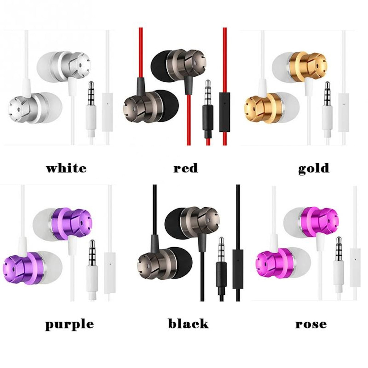 Super Bass Turbine Metall Kopfhörer In-Ear Headset Ohrhörer mit Mikrofon +Tasche - 3KShop.de