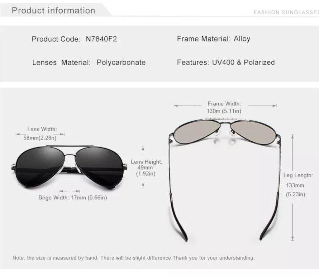 Kingseven N7840 polarisierte Piloten-Sonnenbrille