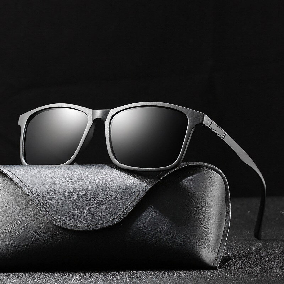 Schwarze TR90 Men-in-Black Sonnenbrille