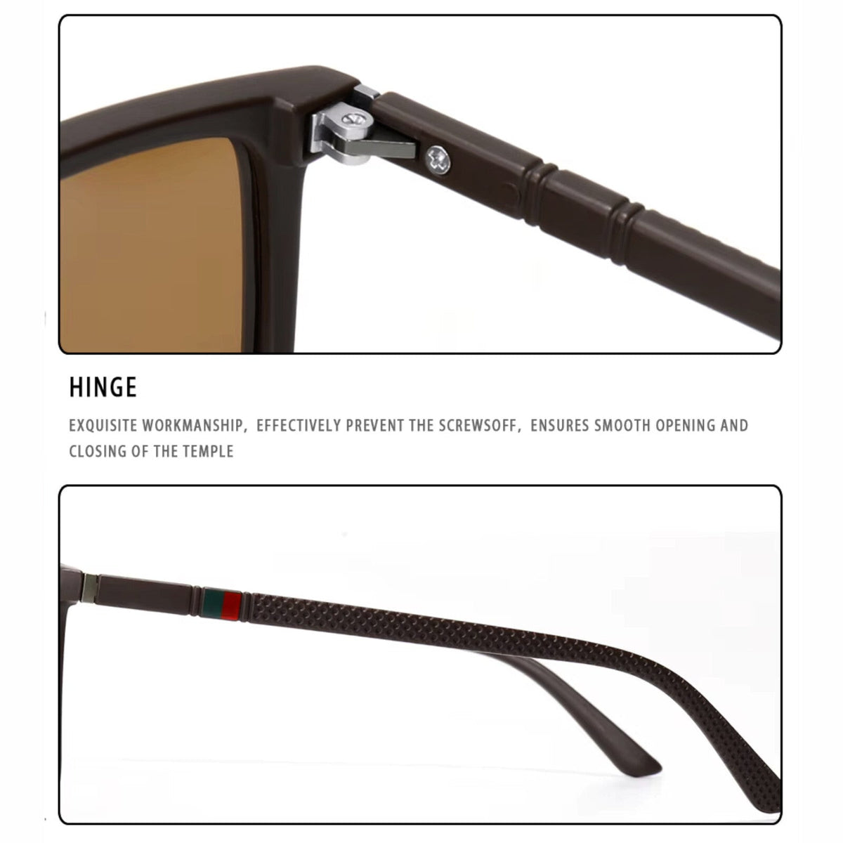 Matt-braune polarisierte Sonnenbrille