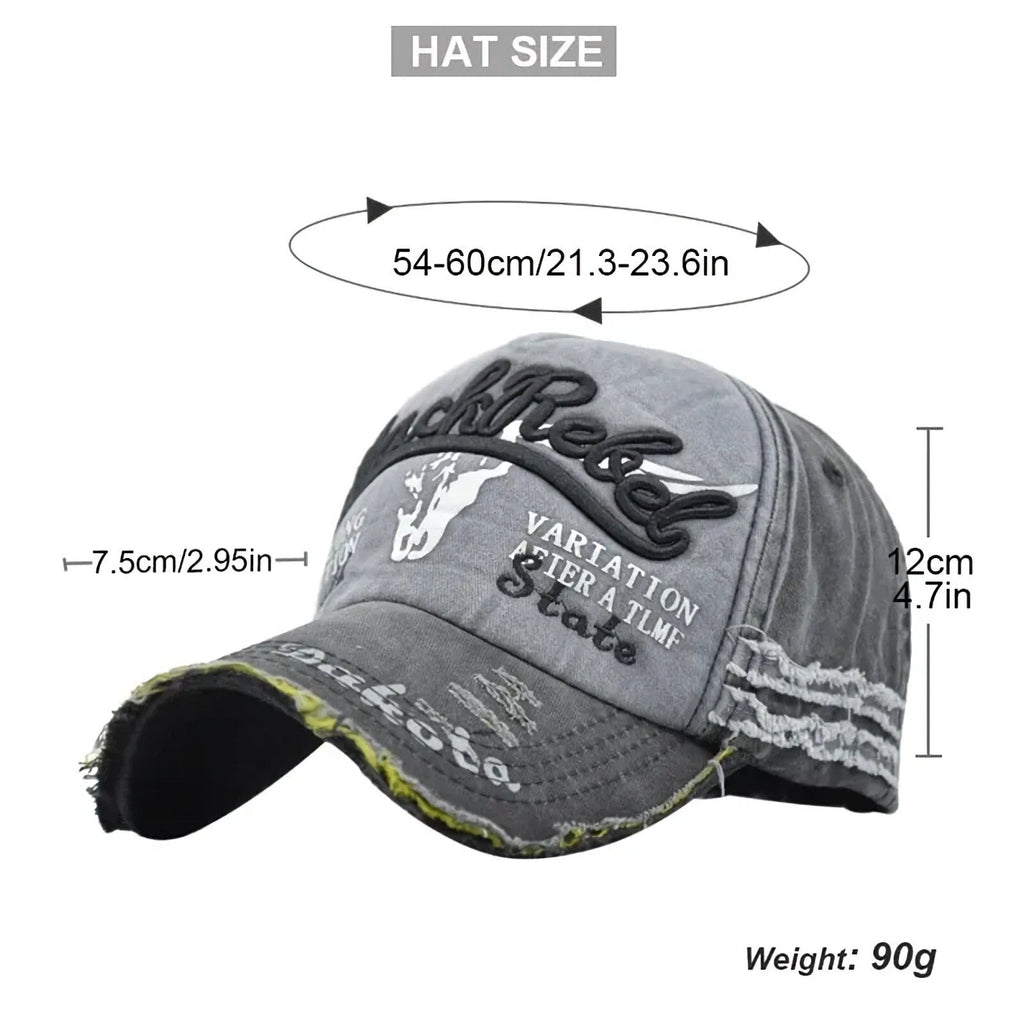 Schwarz-graue Black Rebel Vintage-Basecap