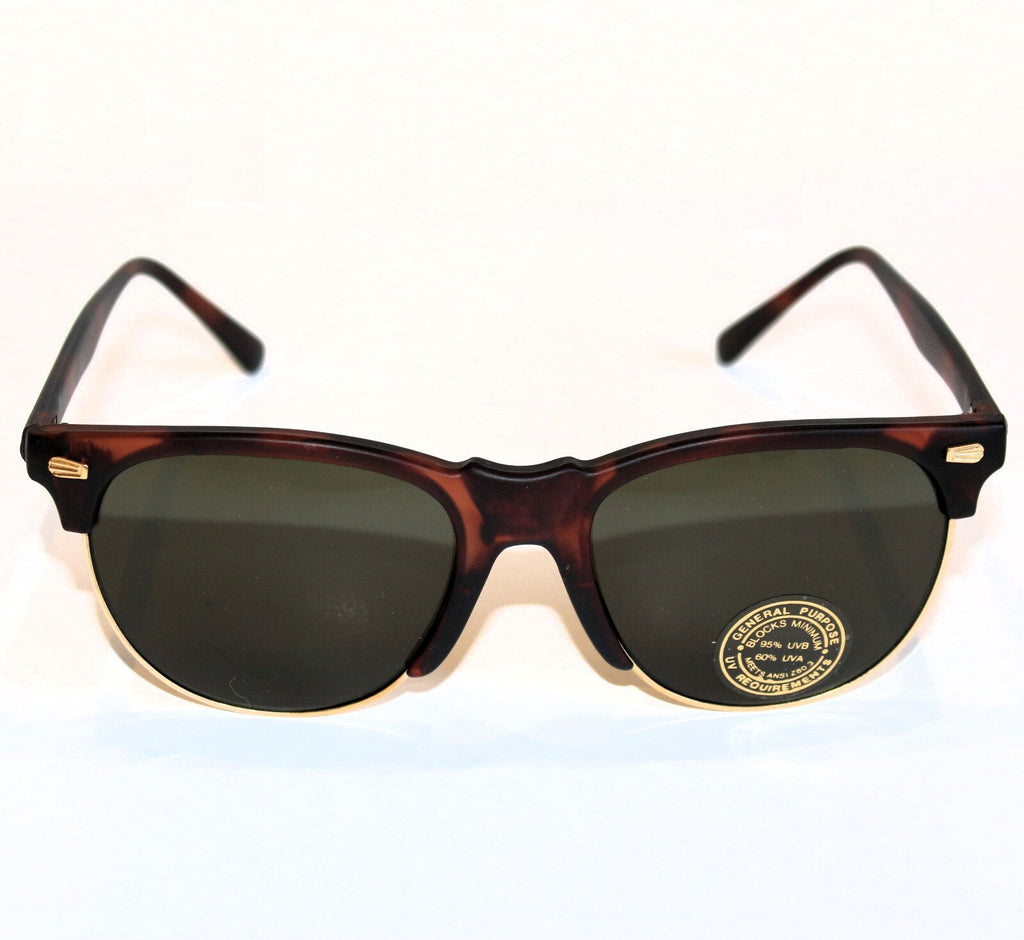 Mattbraune Vintage-Retro-Sonnenbrille im Unisex-Design