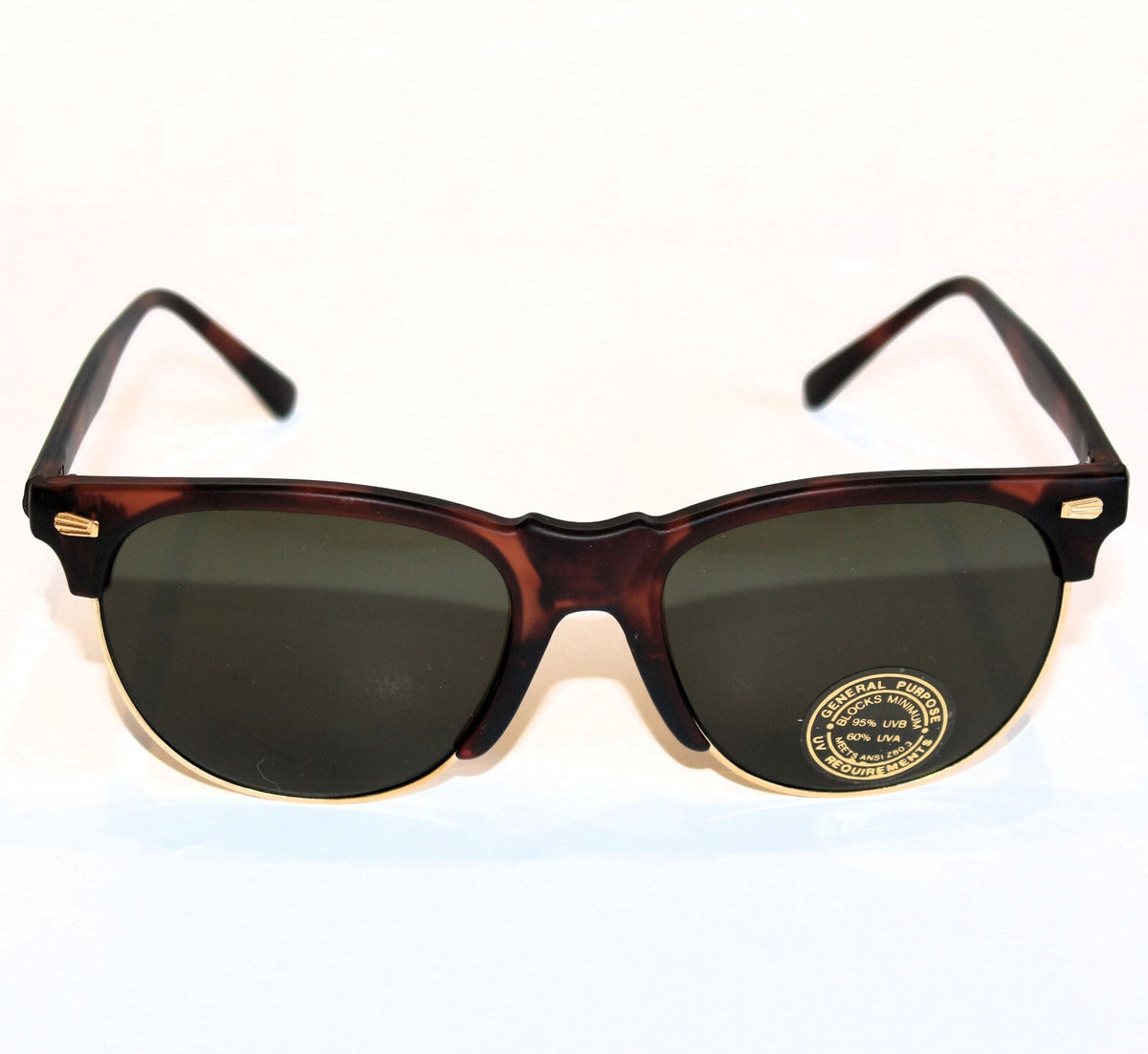 Mattbraune Vintage-Retro-Sonnenbrille im Unisex-Design