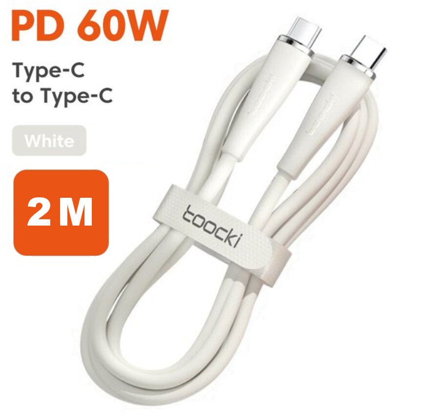 60 Watt Turbo Schnell Ladekabel USB Typ C Datenkabel Handy Silikon Nylon Toocki - 3KShop.de