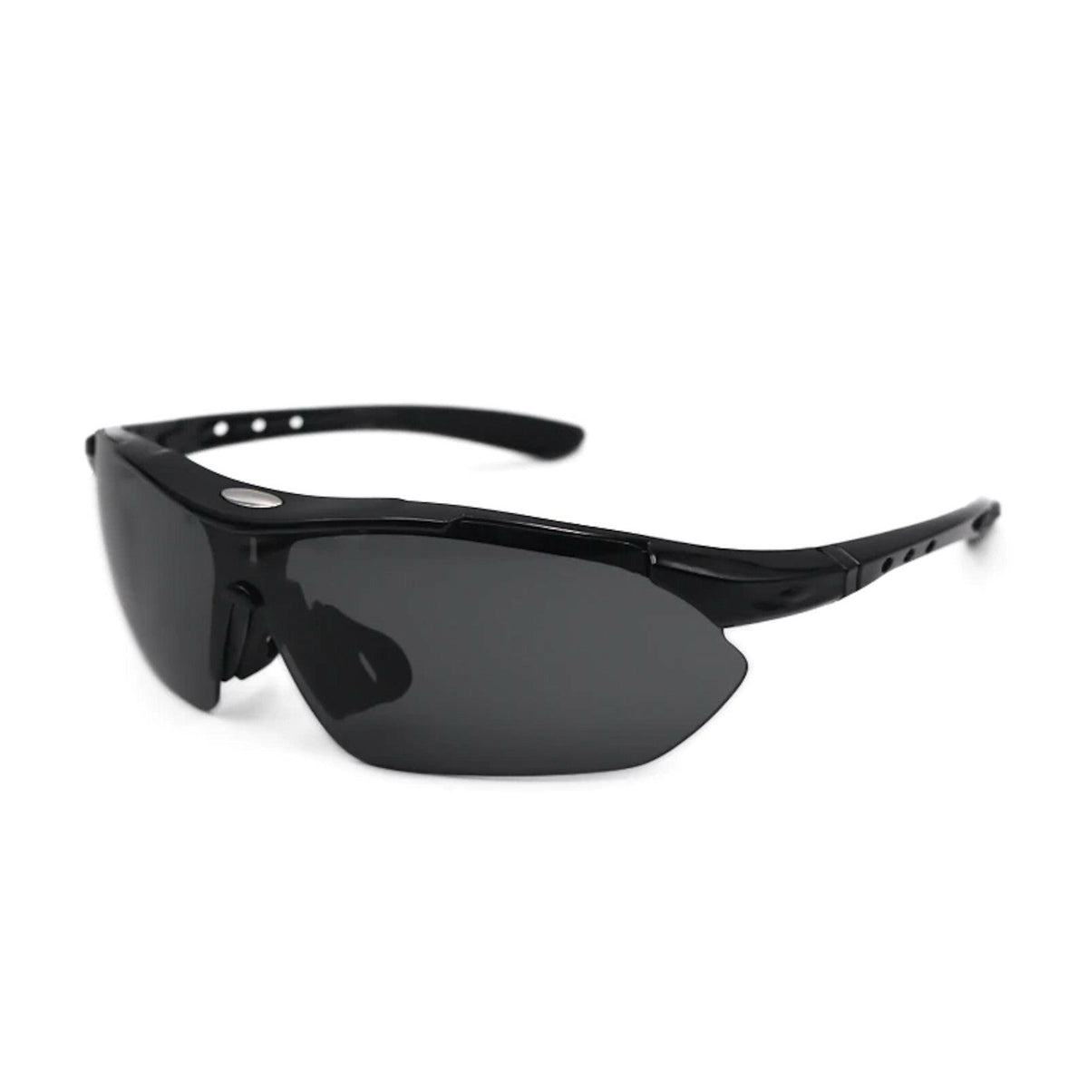 Schwarze polarisierte Sport-Sonnenbrille X4