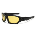 Schwarze Nachtfahr-Sportbrille