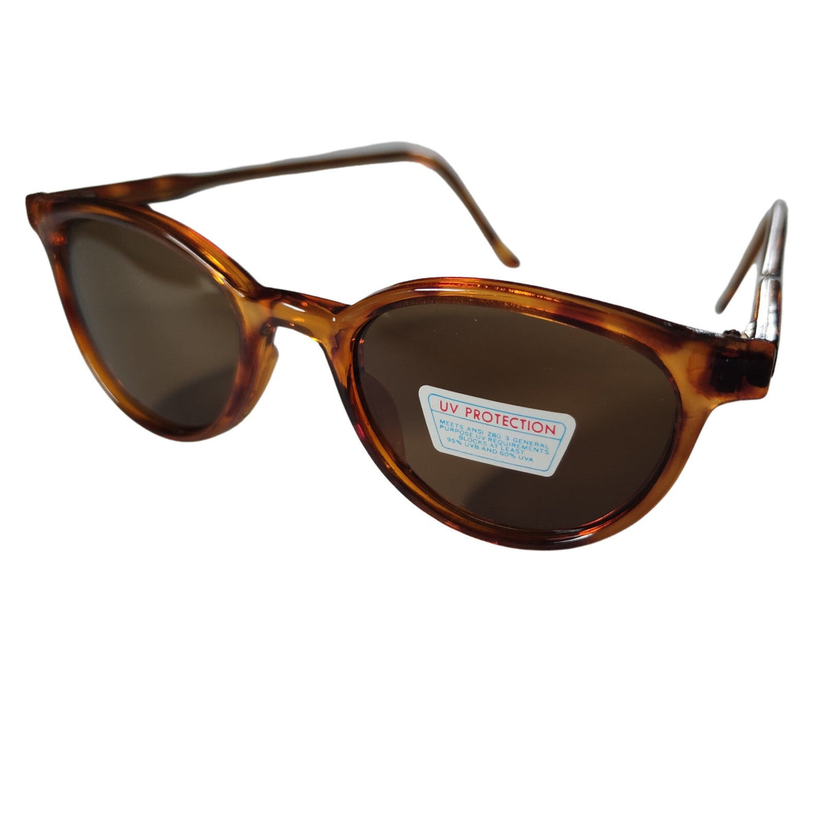 Braune Cat-Eye-Sonnenbrille mit braunen Gläsern